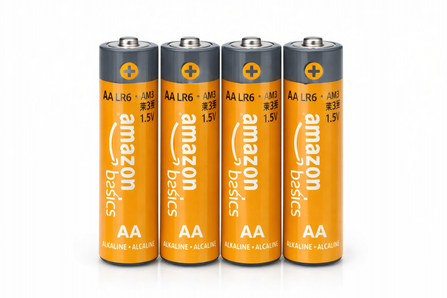 Amazon Basics AA Batteries 4 Pack – 1.5V Alkaline, Reliable Long-Lasting Performance